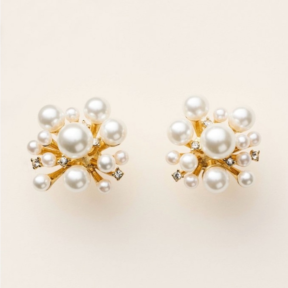 Kate Spade Gold and White Pearl Earrings